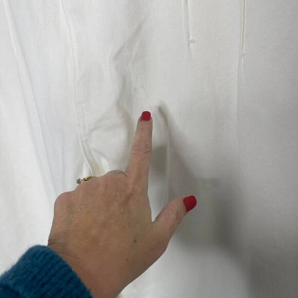 Victor Glemaud size 24 26 Women's High-Rise Flared Leg Jeans White plus sz - Picture 6 of 16